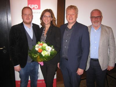 (von links) Andreas Hundhausen, Sabine Bätzing-Lichtenthäler, Thorsten Wehner, Heijo Höfer.