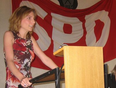 MdB Sabine Bätzing-Lichtenthäler schwor die Delegierten auf den Bundestagswahlkampf ein.