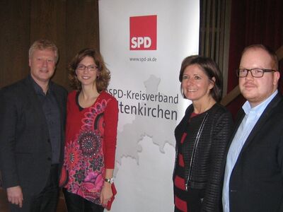 von links: Thorsten Wehner, Sabine Bätzing-Lichtenthäler, Malu Deyer, Andreas Hundhausen