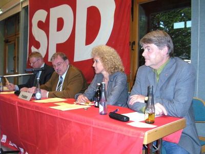 Leiteten die Kreiskonferenz in Malberg: (von links) Bernd Brato, Horst Klein, Angelika Buske und Bernd Becker