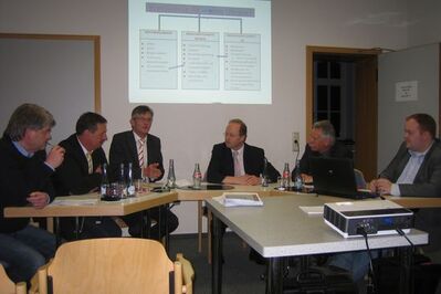 Bernd Becker, Günter Hackländer, Ralph Spiegler, Christoph Zeis, Günter Hoffmann und Andreas Hundhausen (von links).